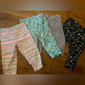Carter's Kids Leggings Set - Pink, Blue, Gray, Black